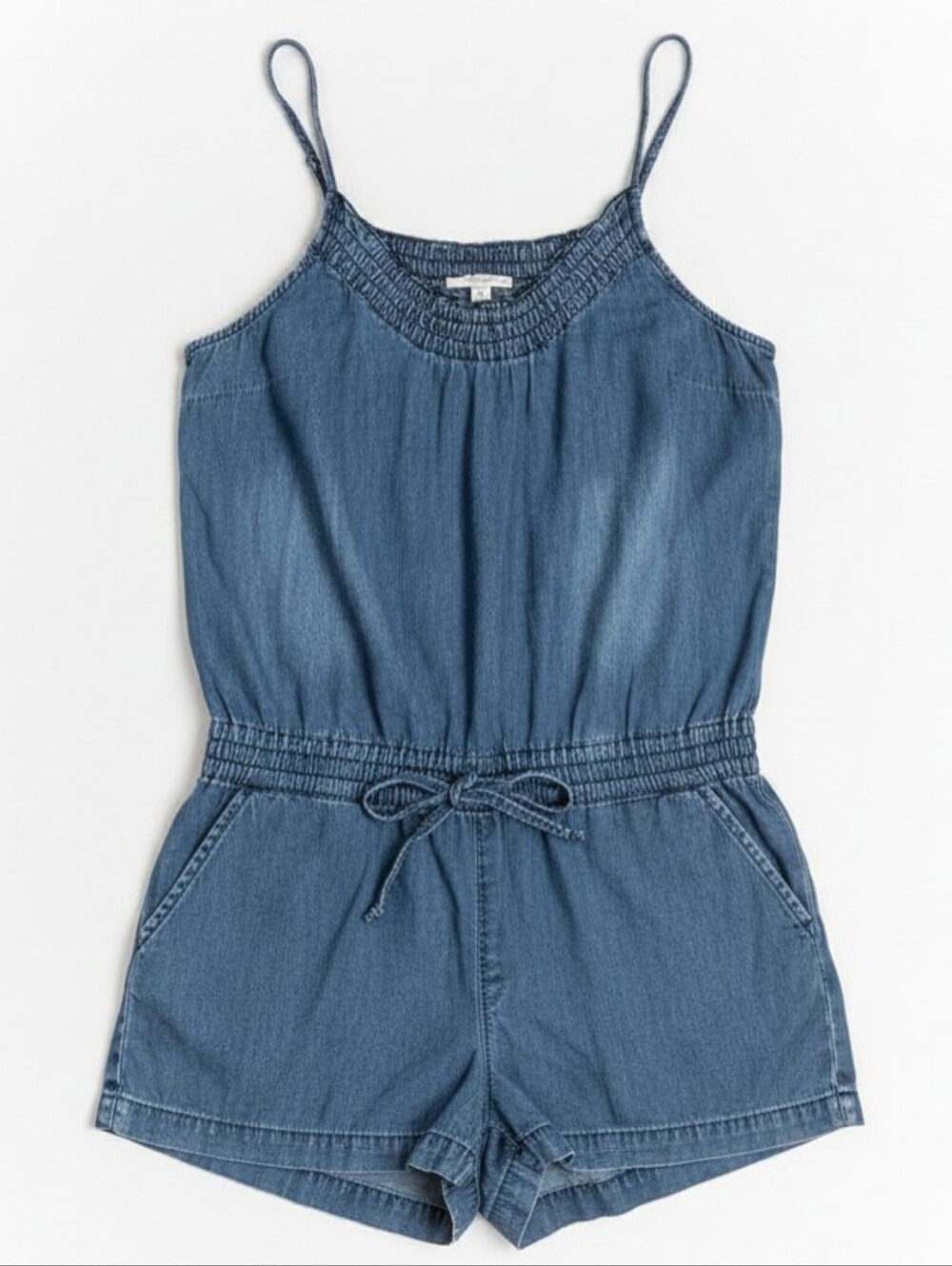 EUC, Aeropostale Spaghetti Strap Shorts Romper, size Sm, denim style W/Pockets